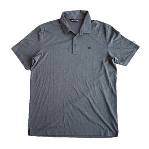 Travis Mathew Polo Shirt Mens XL Gray Golf Casual Short Sleeve